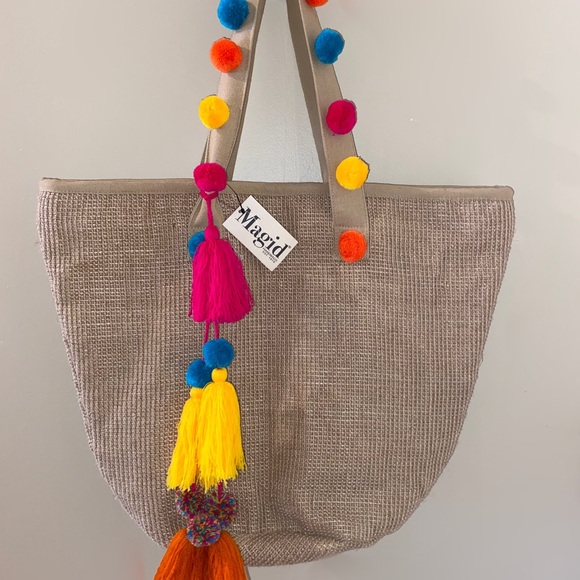 NWT Boho Canvas Tote - Picture 4 of 7